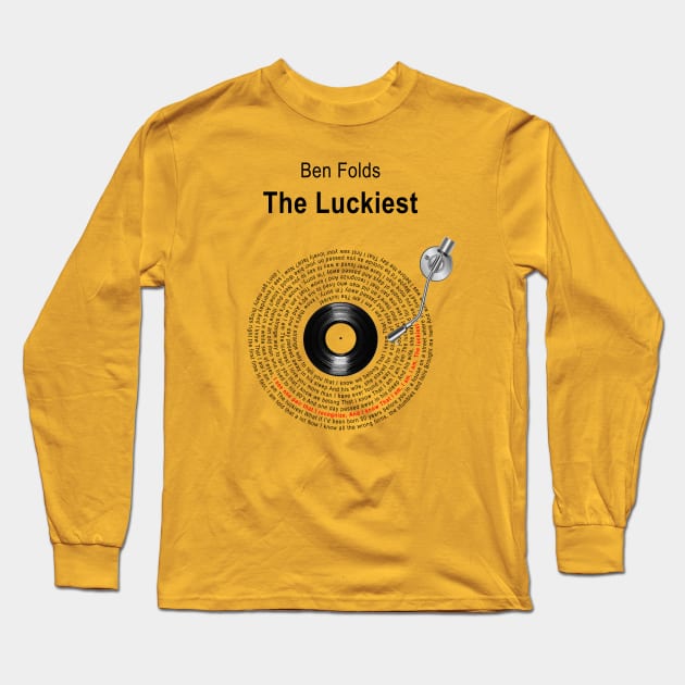 THE LUCKIEST LYRICS ILLUSTRATIONS Long Sleeve T-Shirt by Vansa Design